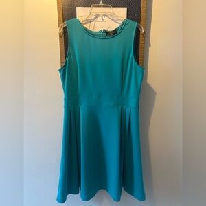 Teal Blue Sleeveless Midi Dress